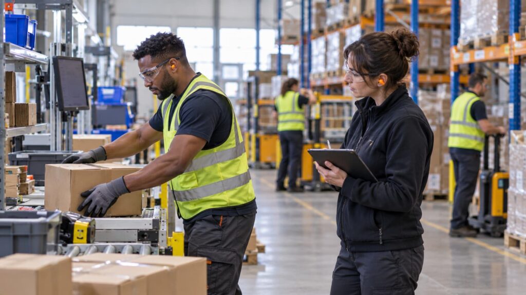 Analyse ergonomique d'un poste de préparation de commandes en entrepôt logistique